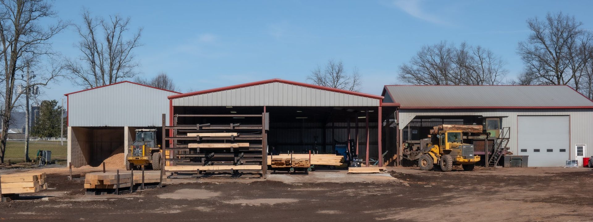 Cowan Lumber sawmill yard on Church Road